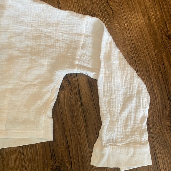 Summer Beach White Cropped Shirt medium - Picture 3 of 7